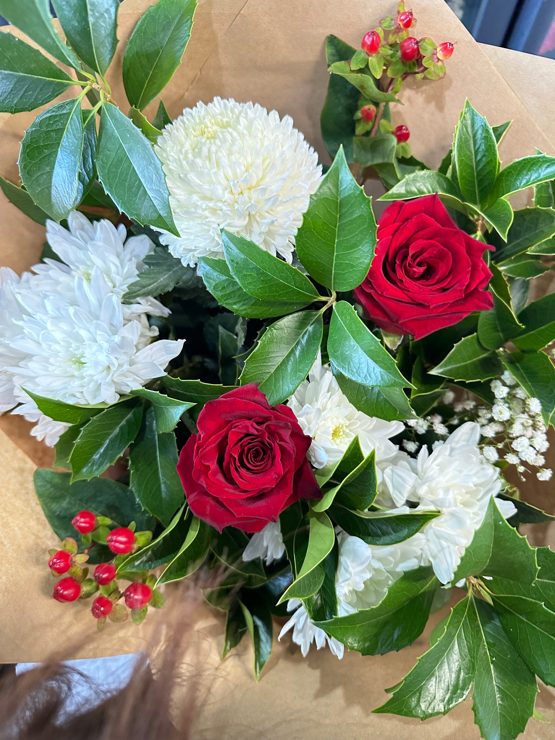 Florist choice Christmas bouquet - Vermont Florist