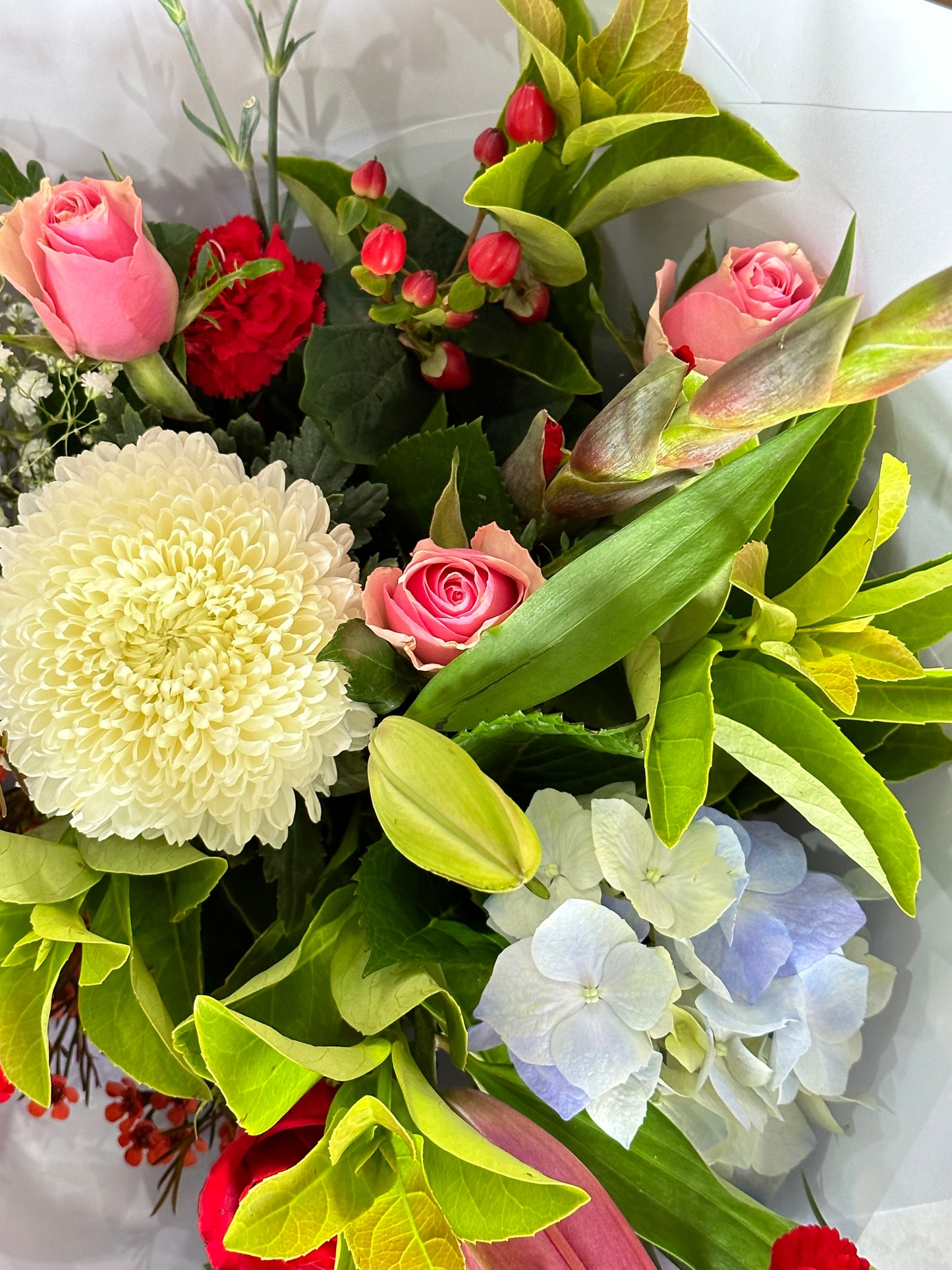 Wishing you a Merry Christmas 🎄 bouquet( designer choice red white green) - Vermont Florist