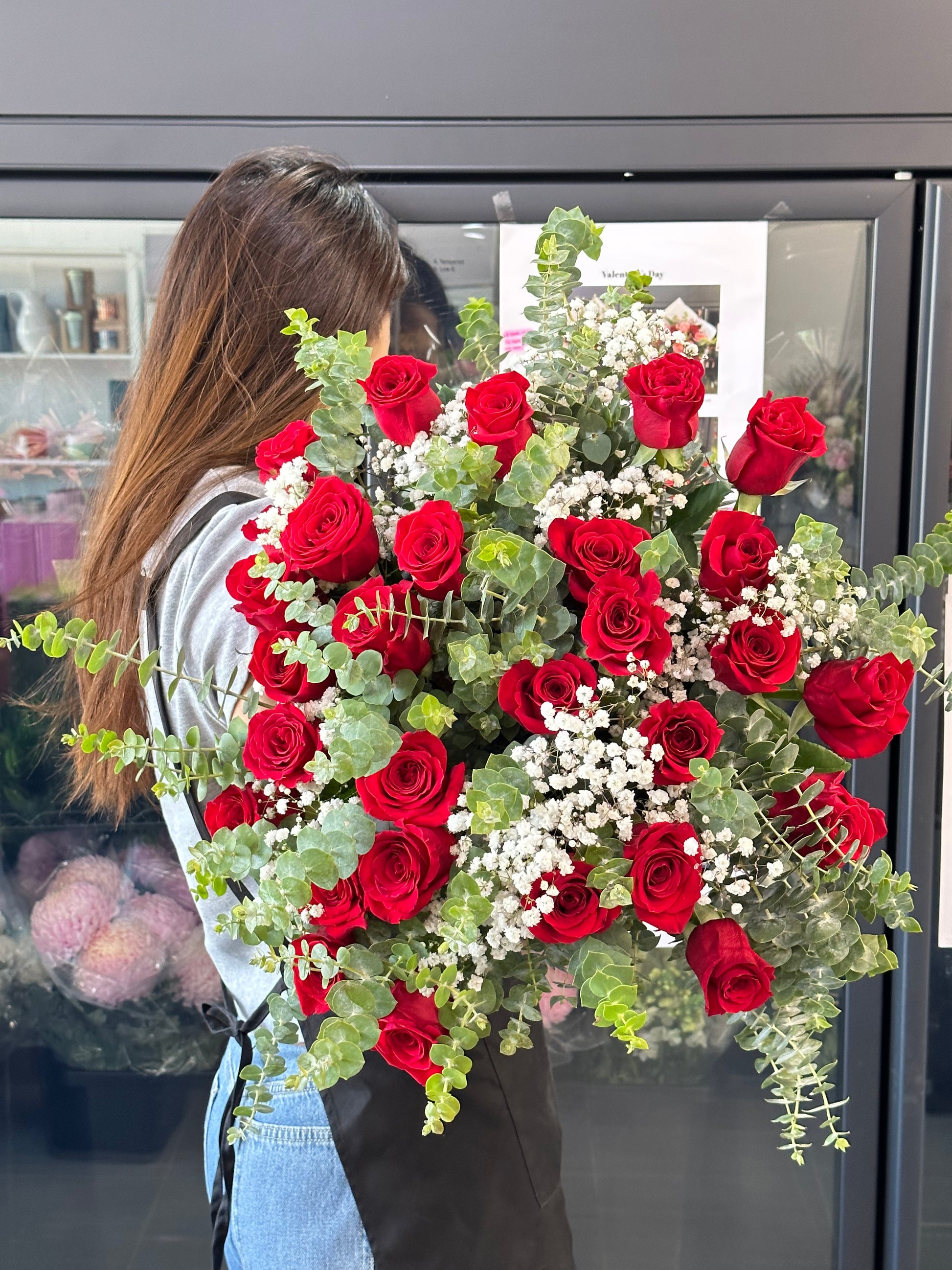 Garden Style Red Romance Bouquet - Vermont Florist