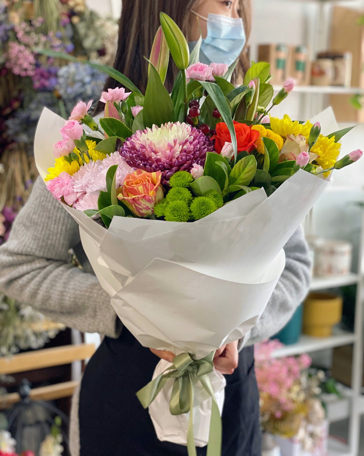 Seasonal Bouquet (Designer choice 5-9 types of flowers) - Vermont Florist