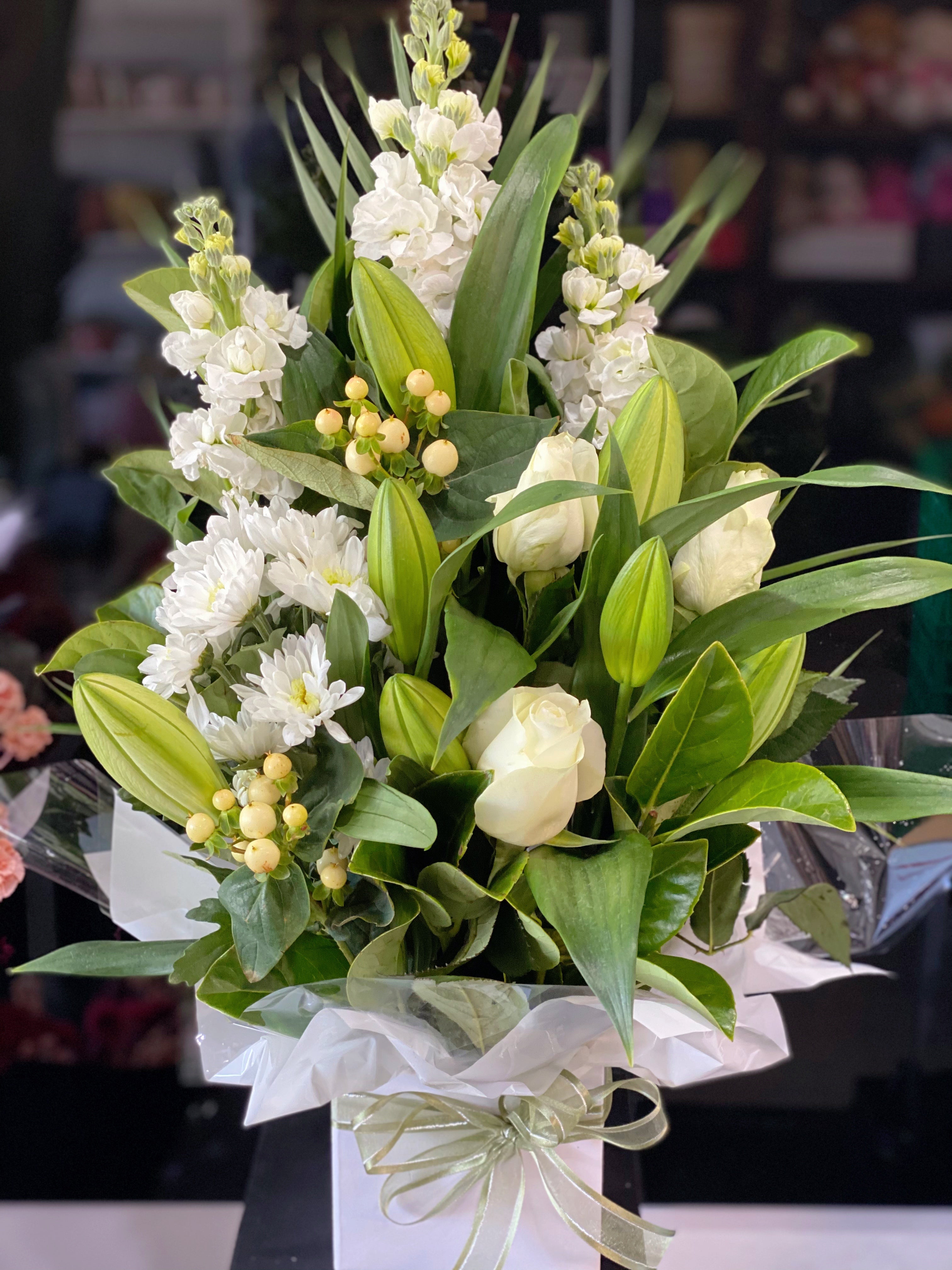 White sympathy Box - Vermont Florist