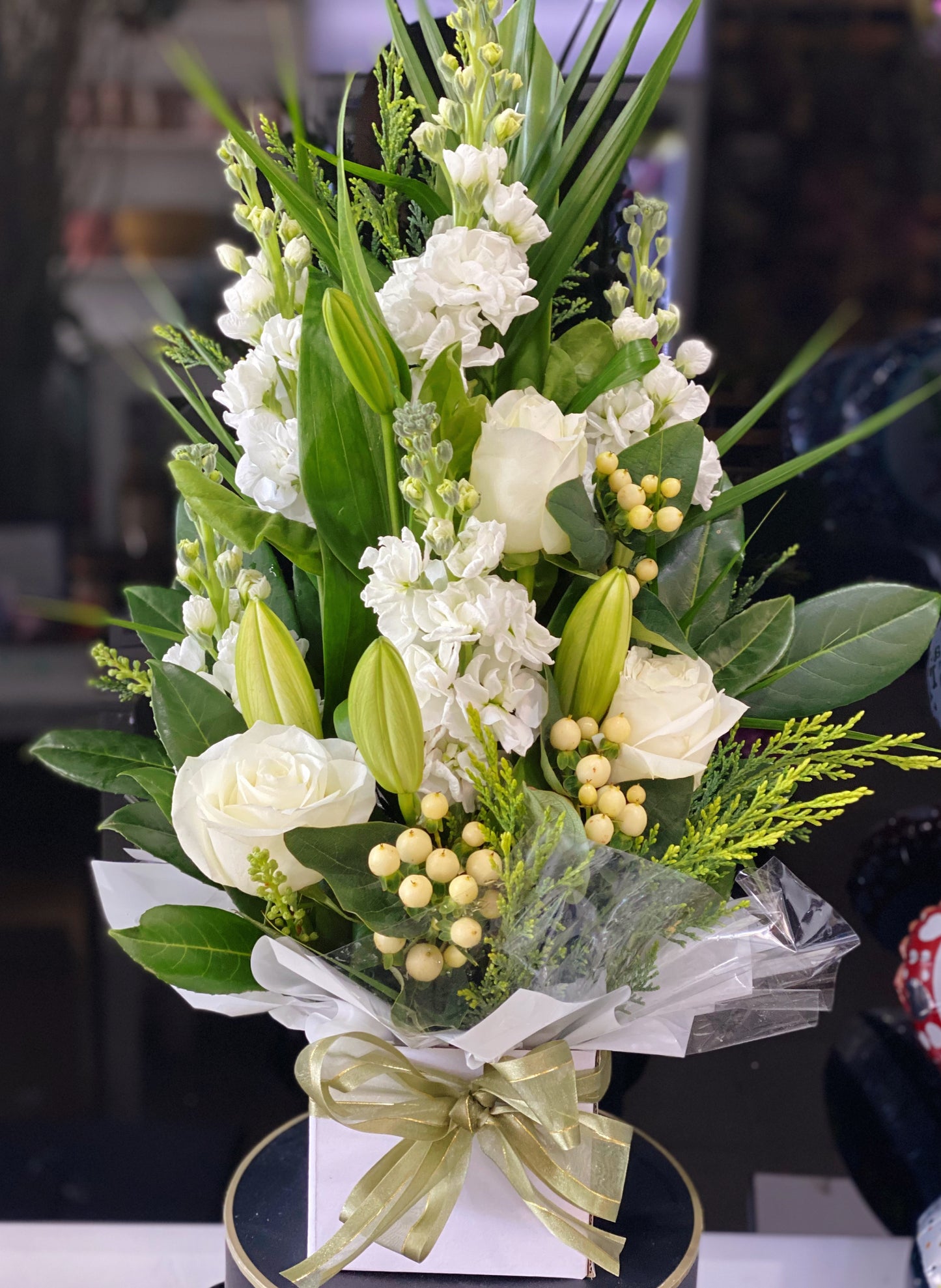 White sympathy box - Vermont Florist