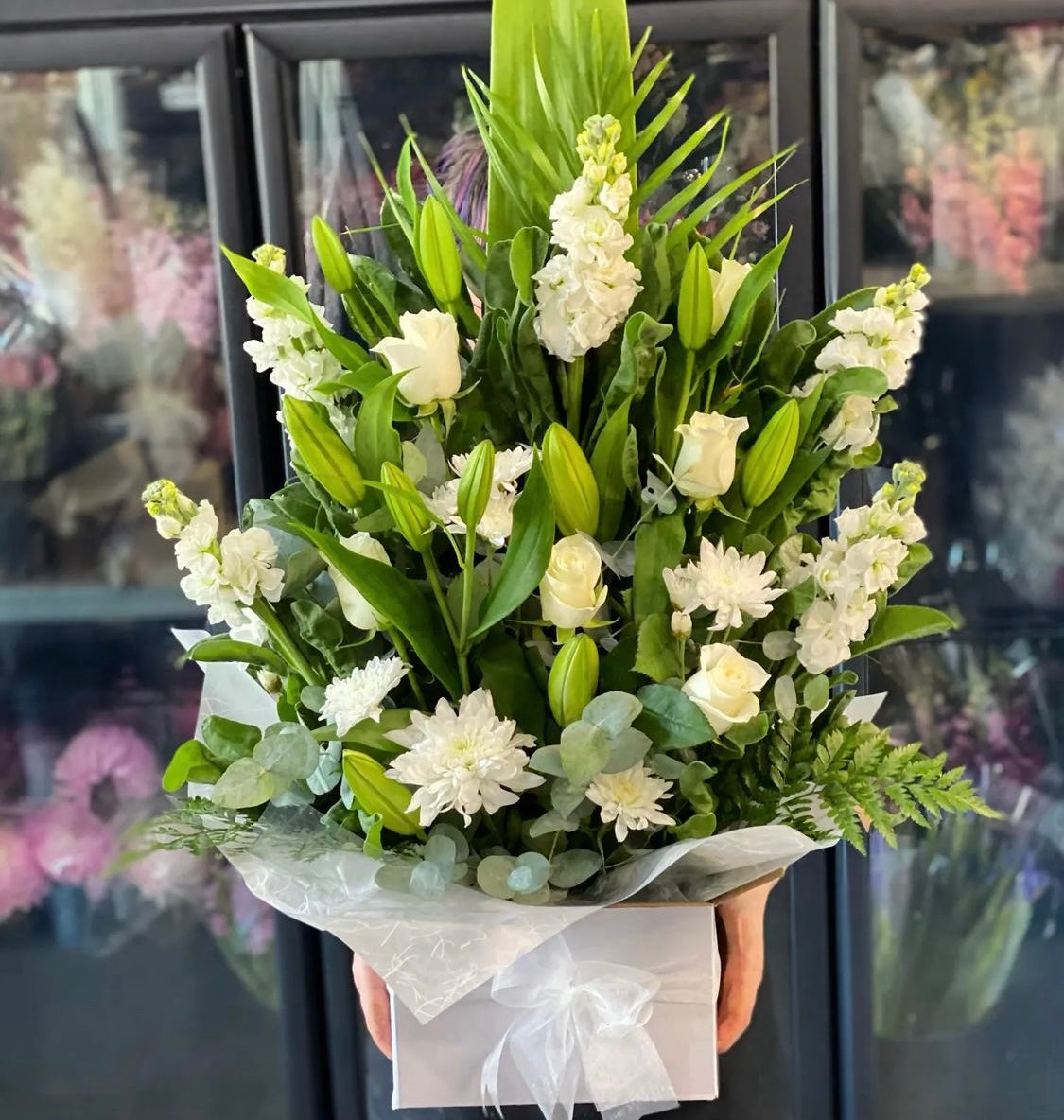 White sympathy box - Vermont Florist