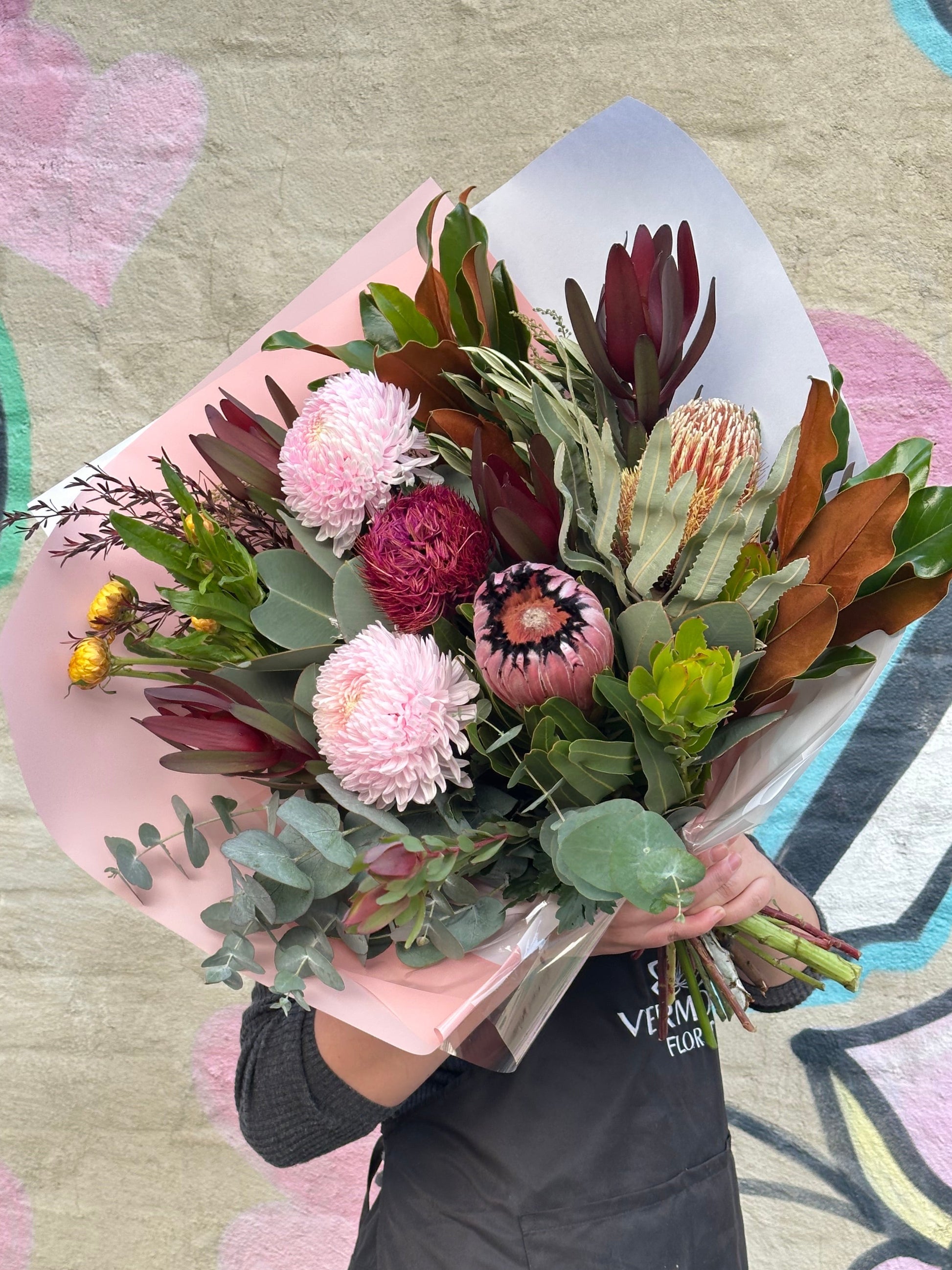 Mums Native Bouquet ( Premium disbuds and native Bouquet) - Vermont Florist