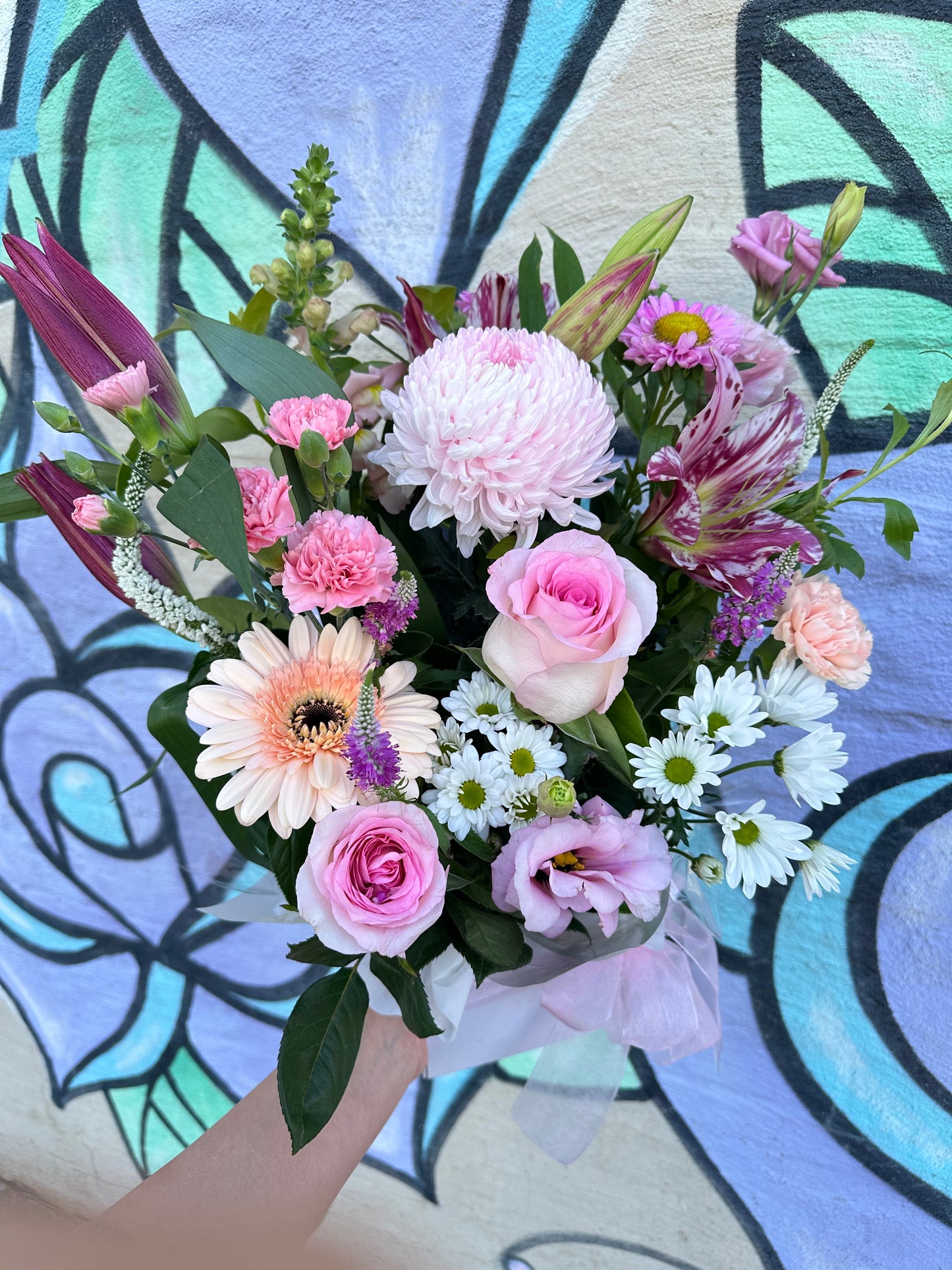 Mother’s Day box arrangement (pinky & white soft tone designer choice) - Vermont Florist
