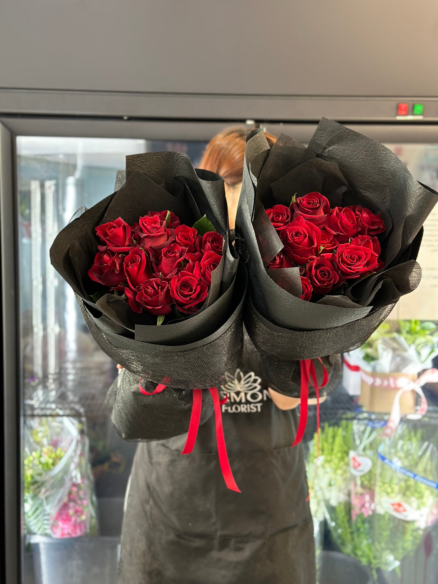 ONLY YOU( Luxury Red rose bouquet with Black wrapping)