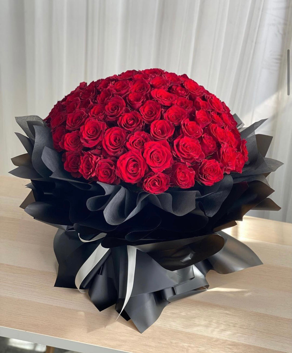 Eternal love (99 premium long stem red rose hand bouquet) - Vermont Florist