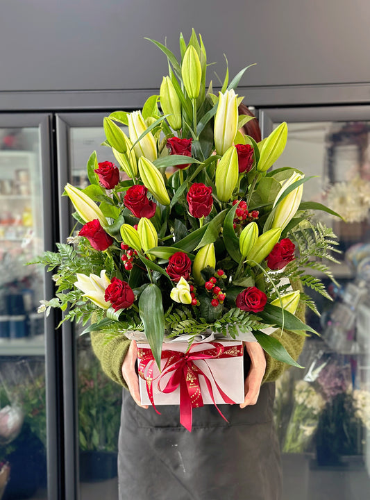 Christmas big box arrangement - Vermont Florist