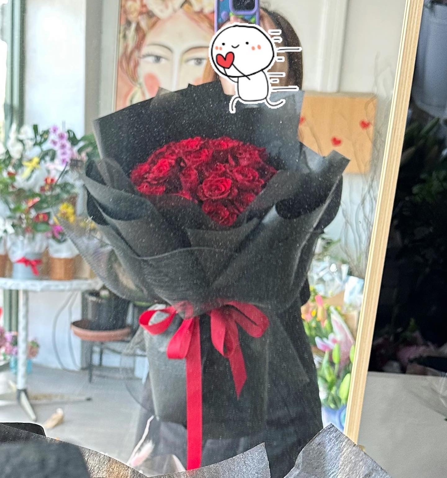 ONLY YOU( Luxury Red rose bouquet with Black wrapping) - Vermont Florist