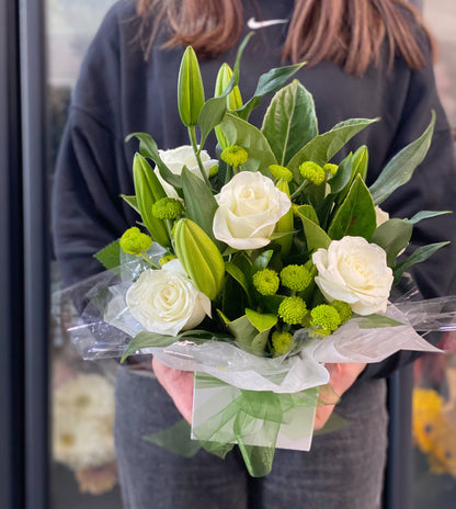 Peace (white and green arrangement) - Vermont Florist